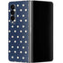 Blue and Cream Polka Dots Galaxy Z Fold4 5G Skin